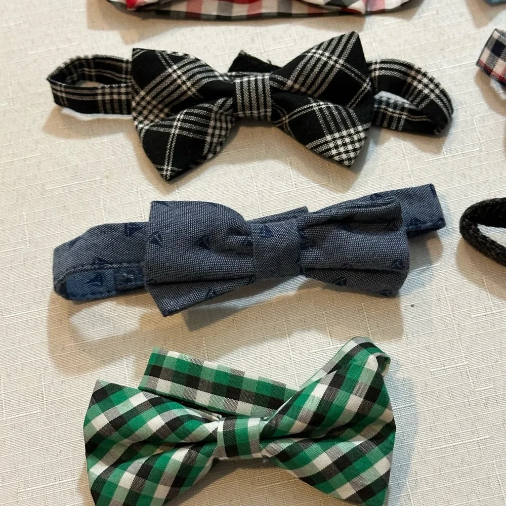 13 Infant Toddler Bow Tie Lot Plaid Formal Holiday Adjustable Accessories
